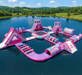 S884 Parc aquatique gonflable thème Barbie