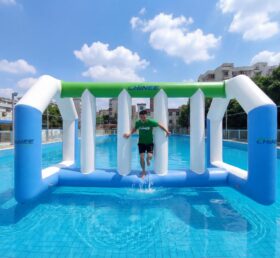 T10-638 Jeux aquatiques de piscine Pont à colonnes