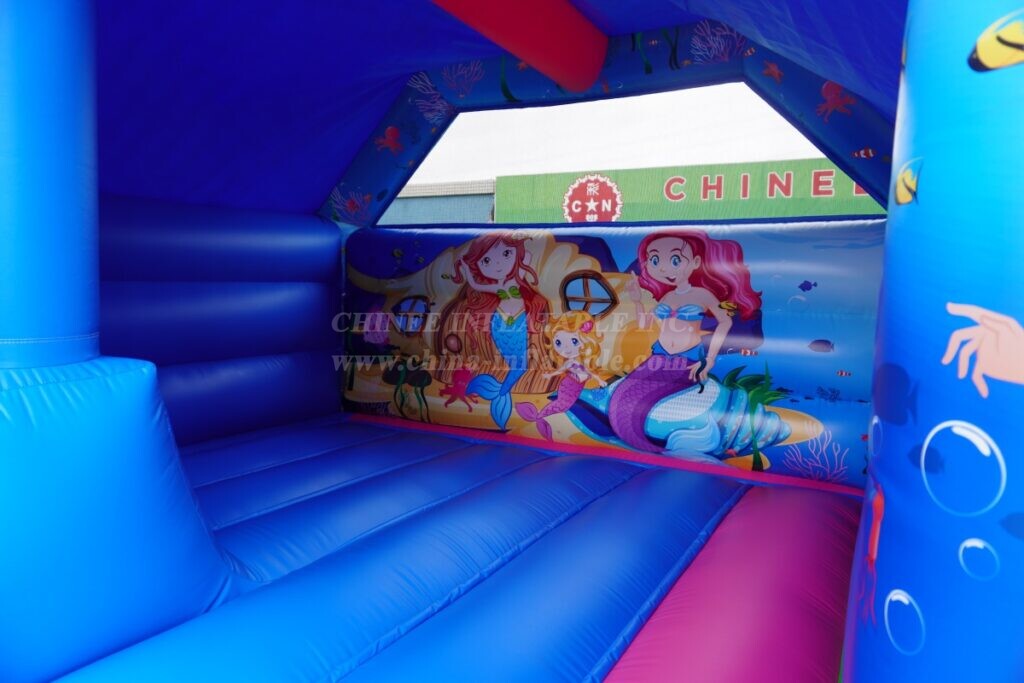 T2-8211 Mermaid-themed Bouncy Castle with Slide