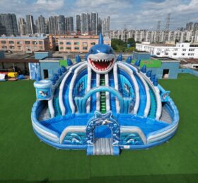 Pool3-606B Parc Aquatique Gonflable Splash Requin