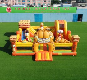 T2-8963 Château Gonflable Combo Garfield avec Toboggan