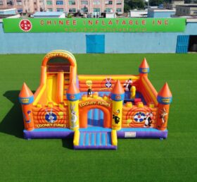 T2-8975 Château Gonflable Combiné Looney Tunes avec Toboggan