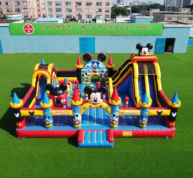 T2-8981 Château Gonflable Combiné Mickey & Minnie avec Toboggan