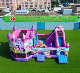T2-8990 Combo Château Gonflable My Little Pony avec Toboggan