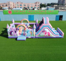 T2-8991 Combo Château Gonflable My Little Pony avec Toboggan