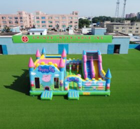 T2-8992 Peppa Pig Château Gonflable Combo avec Toboggan