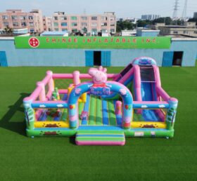 T2-8993 Château Gonflable Peppa Pig Combo avec Toboggan