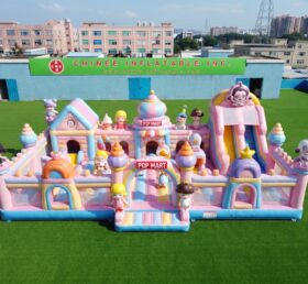 T2-8994 Château Gonflable Combo à Thème POP MART avec Toboggan