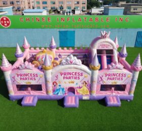 T2-8999 Château Gonflable Combiné Princesse avec Toboggan