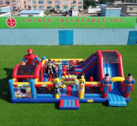 T2-9008 Combo Gonflable Super Héros avec Toboggan