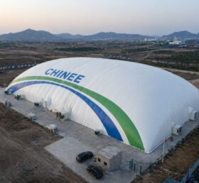 Tent3-104 Grand bâtiment industriel gonflable en forme de dôme aérien