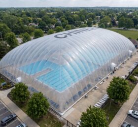Tent3-117 Dôme d’air gonflable transparent pour enceinte de piscine