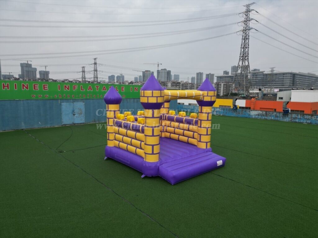 T2-1712B Purple and Yellow Inflatable Castle