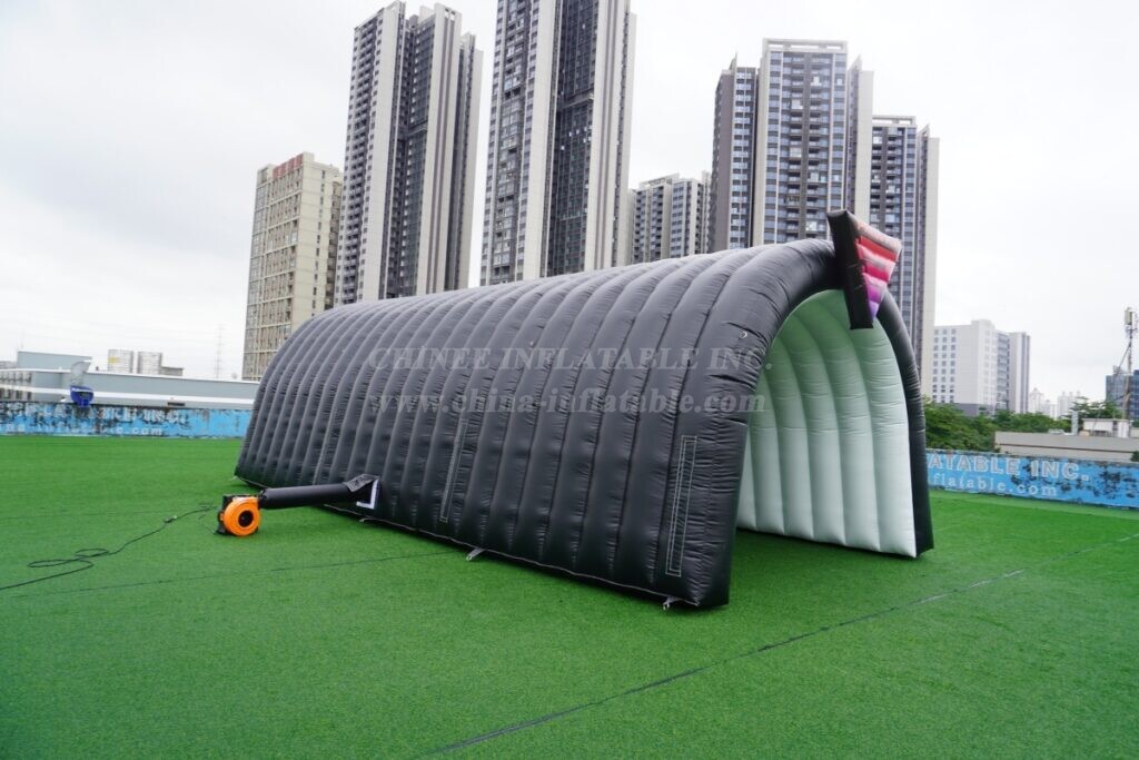 Tent1-424C Black Inflatable Tent Tunnel Shelter