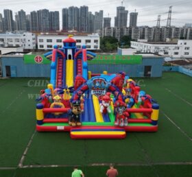 T6-8599 Pat' Patrouille Structure gonflable Funcity toboggan parcours d'obstacles combo