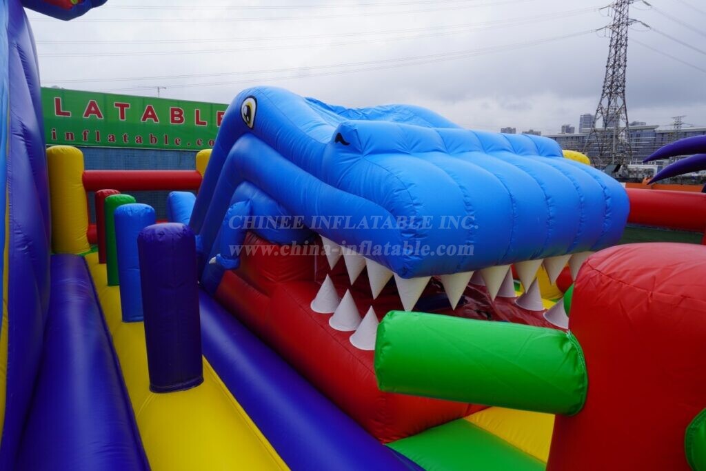T6-8599 Paw Patrol Inflatable Funcity Obstacle Slide Combo