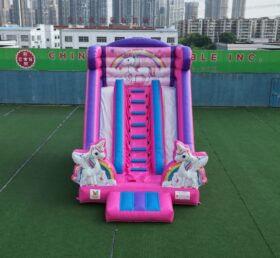 T8-6003C Licorne Toboggan sec gonflable